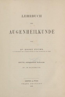 Lehrbuch der Augenheilkunde