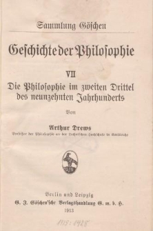 Geschichte der Philosophie VII Die Philosophie im zweiten Drittel des neunzehnten Jahrhunderts