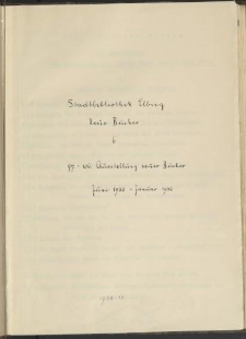 Stadtbibliothek Elbing. Neue Bücher 6. 97-106. Ausstellung neuer Bücher. Juni 1933 – Januar 1936