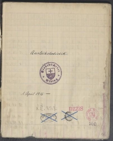 Ausleihstatistik von April 1916 bis April 1919