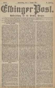 Elbinger Post, Nr.2 Donnerstag 4 Januar 1877, 4 Jh