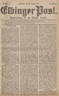 Elbinger Post, Nr.7 Mittwoch 10 Januar 1877, 4 Jh