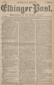Elbinger Post, Nr.8 Donnerstag 11 Januar 1877, 4 Jh