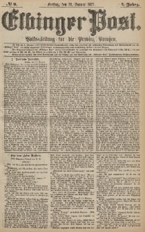Elbinger Post, Nr.9 Freitag 12 Januar 1877, 4 Jh
