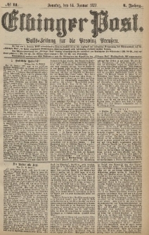 Elbinger Post, Nr.11 Sonntag 14 Januar 1877, 4 Jh