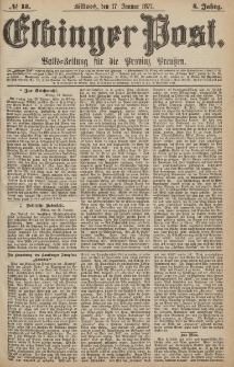 Elbinger Post, Nr.13 Mittwoch 17 Januar 1877, 4 Jh