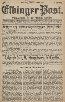 Elbinger Post, Nr.14 Donnerstag 18 Januar 1877, 4 Jh