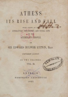 Athens - Its Rise and Fall […] Vol. II