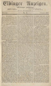 Elbinger Anzeigen, Nr. 2. Mittwoch, 6. Januar 1858