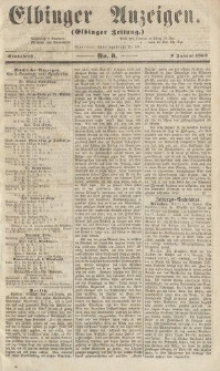 Elbinger Anzeigen, Nr. 3. Sonnabend, 9. Januar 1858