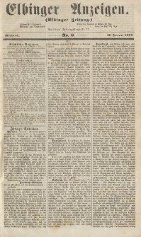 Elbinger Anzeigen, Nr. 6. Mittwoch, 20. Januar 1858