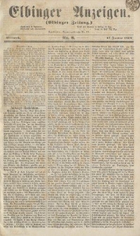 Elbinger Anzeigen, Nr. 8. Mittwoch, 27. Januar 1858