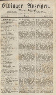 Elbinger Anzeigen, Nr. 9. Sonnabend, 30. Januar 1858