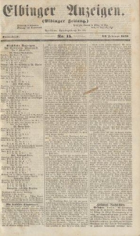 Elbinger Anzeigen, Nr. 15. Sonnabend, 20. Februar 1858