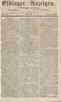 Elbinger Anzeigen, Nr. 16. Mittwoch, 24. Februar 1858