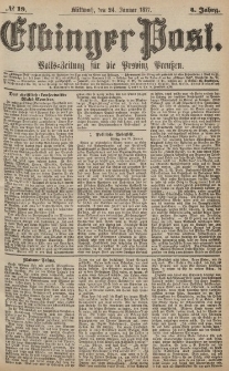 Elbinger Post, Nr.19 Mittwoch 24 Januar 1877, 4 Jh