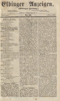 Elbinger Anzeigen, Nr. 19. Sonnabend, 6. März 1858