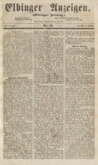 Elbinger Anzeigen, Nr. 22. Mittwoch, 17. März 1858