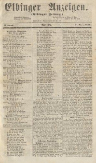 Elbinger Anzeigen, Nr. 26. Mittwoch, 31. März 1858