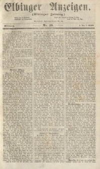 Elbinger Anzeigen, Nr. 28. Mittwoch, 7. April 1858