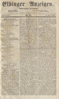 Elbinger Anzeigen, Nr. 31. Sonnabend, 17. April 1858