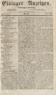Elbinger Anzeigen, Nr. 37. Sonnabend, 8. Mai 1858