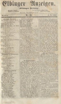 Elbinger Anzeigen, Nr. 38. Mittwoch, 12. Mai 1858