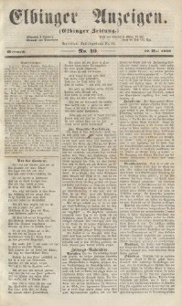 Elbinger Anzeigen, Nr. 40. Mittwoch, 19. Mai 1858