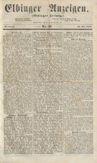 Elbinger Anzeigen, Nr. 42. Mittwoch, 26. Mai 1858