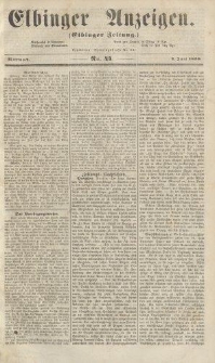 Elbinger Anzeigen, Nr. 44. Mittwoch, 2. Juni 1858