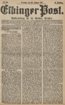 Elbinger Post, Nr.22 Sonnabend 27 Januar 1877, 4 Jh