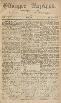 Elbinger Anzeigen, Nr. 52. Mittwoch, 30. Juni 1858