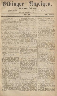 Elbinger Anzeigen, Nr. 58. Mittwoch, 21. Juli 1858