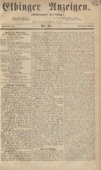Elbinger Anzeigen, Nr. 59. Sonnabend, 24. Juli 1858