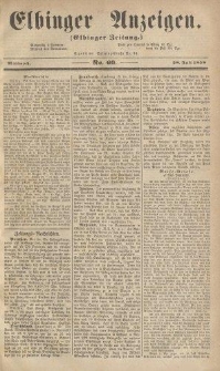 Elbinger Anzeigen, Nr. 60. Mittwoch, 28. Juli 1858