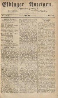 Elbinger Anzeigen, Nr. 61. Sonnabend, 31. Juli 1858