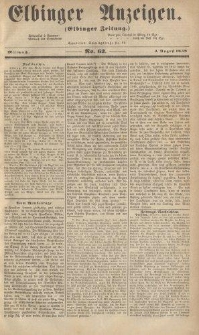 Elbinger Anzeigen, Nr. 62. Mittwoch, 4. August 1858
