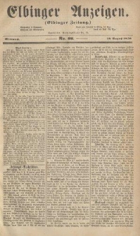 Elbinger Anzeigen, Nr. 66. Mittwoch, 18. August 1858
