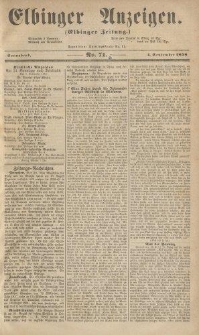Elbinger Anzeigen, Nr. 71. Sonnabend, 4. September 1858