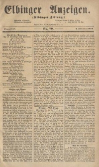 Elbinger Anzeigen, Nr. 79. Sonnabend, 2. Oktober 1858