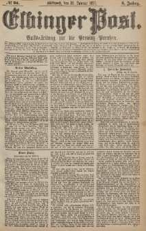 Elbinger Post, Nr.25 Mittwoch 31 Januar 1877, 4 Jh