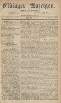 Elbinger Anzeigen, Nr. 84. Sonnabend, 16. Oktober 1858