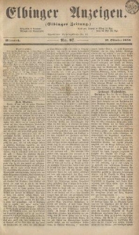 Elbinger Anzeigen, Nr. 87. Mittwoch, 27. Oktober 1858