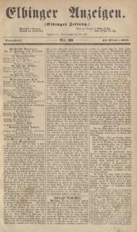 Elbinger Anzeigen, Nr. 88. Sonnabend, 30. Oktober 1858