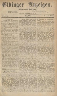 Elbinger Anzeigen, Nr. 89. Mittwoch, 3. November 1858