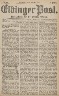 Elbinger Post, Nr.26 Donnerstag 1 Februar 1877, 4 Jh