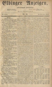 Elbinger Anzeigen, Nr. 91. Mittwoch, 10. November 1858