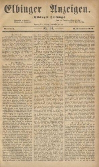 Elbinger Anzeigen, Nr. 93. Mittwoch, 17. November 1858