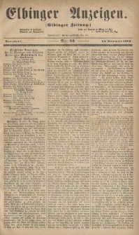 Elbinger Anzeigen, Nr. 94. Sonnabend, 20. November 1858