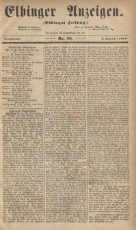 Elbinger Anzeigen, Nr. 98. Sonnabend, 4. Dezember 1858
